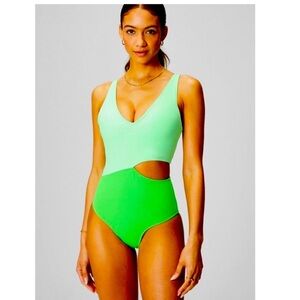 Fabletics Green One Piece Swimsuit